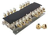 16ポートPexマニホールド( 3 / 4 " Inlets、1 / 2 "コンセント) withシャットオフバルブ