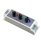 Torchstar KBDM-1224V9A-RGB3CN PWM RGB LED Dimmer Controller with 3 Channel Output for Multi-Color an