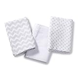 SwaddleMe Muslin Swaddle Blankets 3-PK 40x40, Fashion Grey Chevron (OS) by SwaddleMe