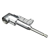 コーナーアタッチメント1/4インチ105度調整可能な六角ビット　アングルドライバー　電動ドライバー　磁気ビットレンチ　六角ビット　ドライブオフセットアタッチメント