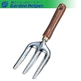 園芸用 フォーク スチール ゴールド 天然木柄 フォーク Garden Helper G-3