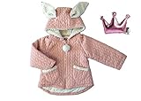 Lunaterra (ルナテラ) うさ耳 ジャケット コート アウター ピンク うさぎ ベビーキッズ 子供 ガールズ 女の子 お出掛け お散歩 公園遊び 外出着 もこもこ 73 80 85 90 95