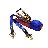 ラチェットバックル式ラッシングベルト（アイタイプ3t・Ｊフック3t） 幅 50mm 長さ 1m+5m RS-5712