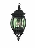 Woodbridge Lighting 61005-BKP Basic 3-Light Outdoor Pendant, Powder Coat Black by Woodbridge Lightin