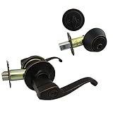 Cosmas 50シリーズOil Rubbed Bronzeエントリレバーwith Matching Single円柱デッドボルトコンボパックKeyed Alike ( WeキーロックOrders A