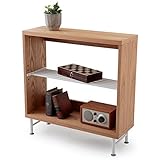 LOWYA （ロウヤ） サイドラック ラック スリム収納 木製ラック 天然木 スチール可動棚 幅70cm ナチュラル