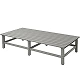 山善 ガーデンマスター アルミワイド縁台 幅180cm 奥行90cm ARDE-180(GY)