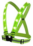 BOYOVO 反射ランニングベスト LED反射ベスト USB充電式 安全ベスト ジョキング 自転車安全ベスト