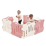 ベビーサークル Good Babyroom グッドベビールーム パステルカラー 8枚パネル (ピンク×ホワイト)