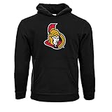 NHL Ottawa SenatorsスエードCrest Eliユースプルオーバーパーカー、YS、ブラック