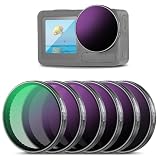 NEEWER スナップオンNDフィルターセット コンパチブル Osmo Action 3/4/5 Pro 6枚 ND8+ND16+ND32+ND64+ND256+CPL 超薄型 複数コーティングHDガラス 減光 偏光 アクションカメラフィルター POV撮影用 FL-A98