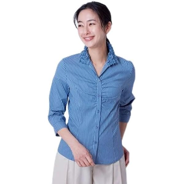 Amazon.co.jp: [ナラカミーチェ] リーフプリントチュニックブラウス