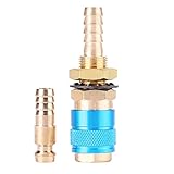 Akozon水冷　ガスアダプタークイックホースMIG TIG溶接機用継手トーチ(青)