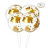 36インチゴールド紙吹雪バルーンブラックandゴールドJumbo Confetti Balloons Clearヘリウムバルーンラテックスベビーシャワー誕生日パーティーデコレーションウェディング婚約F