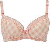 マミールナ ギンガムチェックフリルブラジャー C75 ピーチ サッカー #340017