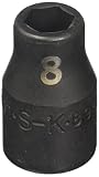 SK Hand Tool 8958 3/8-Inch Drive Standard Impact Socket 8mm [並行輸入品]