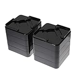 あなたのベッドテーブルまたは他の家具ライザークリアとブラックカラーを上げ、8個 (ブラック)