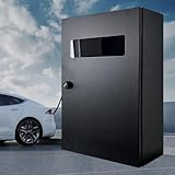 EV・PHEV電気自動車用 充電ケーブル コンセント 収納ボックス 電気自動車 充電ケーブルオーガナイザーケース 電気自動車充電ステーションボックス 電気自動車充電器ホルダー ev boxタイプ コンセント ev充電器 ホルダー evケーブルケースドア右開き メカニカルロック 通気穴 充電保護 盗難防止 防爆 防水防塵 屋内外兼用 (ブラック, 60*40*20cm)