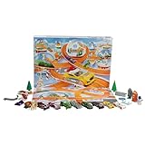 Hot Wheels(ホットウィールズ) トイカー 2024アドベントカレンダー 8 1:64スケールカー 冬をテーマにしたアクセサリー16個 24個の番号付きドアの裏側 & プレイマット