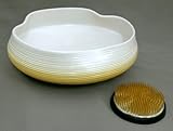 《華道具・花器》生花用の花器　剣山セット　ホワイト＆イエロー　(時間指定可)