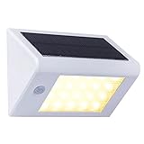 T-SUN ソーラーライト　20LED　3000K電球色　センサーライト　壁掛け　人感センサー　ウォールライト　省エネ　太陽光充電　防水　誘導灯　夜間自動点灯　屋外 ガーデン　配線不要 ホワイト
