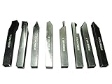 10 mm High Speed Steel Lathe form Tools- 8 Pcs Set-Hardened & Ground 10 mm高速スチール旋盤形状ツール - 8個セット - 硬化