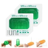 TENGA テンガ UNI ユニ EMERALD エメラルド ステップカット ユニセックス ぷるぷる触感 使い切り ミニローション付き 2個セット