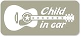 imoninn CHILD in car ステッカー　【マグネットタイプ】　No.20　ギター　（グレー色）