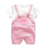 Hzjundasi 新生児 幼児 赤ちゃん ベビーボーイズ ベイビーガールズ コットン ロンパース ボディースーツ 半袖 ジャンプスーツ 幼児 衣 衣装