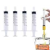 5個入り プラスチック シリンジ 香水詰め替えツール ディフューザー ストロー スポイト スプレー調剤 化粧品 小道具 5ml