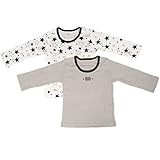 ボーイズベビー[Baby’s Dream]男の子用|綿100％長袖肌着シャツ２枚セット 80 グレー-ホワイト