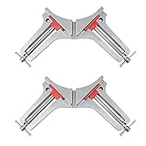 ST TS 改良版 頑丈 精密 コーナー クランプ 90°直角 バイス 2個 4個 セット 締め具 木工定規 直角定規 DIY 工具 (2個)