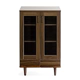エア・リゾーム 食器棚 60cm幅 キッチン収納 北欧 キッチンキャビネット Brace cupboard(ブレス カップボード) ブラウン