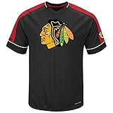 Chicago Blackhawksブラック拡張ドラフトクールベースVネックファッショントップ S ブラック