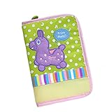 ニックナック ロディ 母子手帳ケース パープル×ライムグリーン