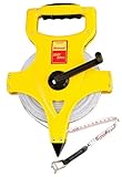 Starrett KTS537-200ME-N ABS Plastic Yellow Case Open Reel Fiberglass Long Tape, English/Metric Gradu