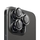 Hohotoon iphone16pro/iphone16 pro max用 カメラ保護フィルム アイフォン16 プロ/16プロ マックス カメラフィルム レンズカバー アルミ合金製＋AR高透過率強化ガラス 0.25mm超薄 黒縁取り 航空材料 レンズ保護ケース 9H 防爆裂 ・耐衝撃・スクラッチ防止・露出オーバー防止・ケースに干涉なし (ブラック 1セット)