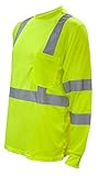 Cordova V511L Large Class III, lime birdseye mesh long sleeve T-Shirt