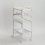 自由組立エステワゴン 4段 ( 4-E ) ( 23111+23113+23117+23113+23115 ) [ エステワゴン ネイルワゴン キッチンワゴン マルチワゴン サイドワゴン キャスター付き 収納 業務用 サロン ワゴン ラック