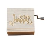ミニハンドクランクオルゴール木製オルゴール誕生日ギフトの高さ約1.5インチ