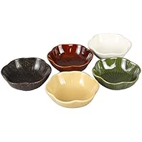 花型 小鉢 あじわい 日本製 直径 12.5 cm  5個 セット 13355
