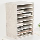 システムK 書類棚 ファイルキャビネット 書類トレー レターケース マガジンラック 木製 A4サイズ 高さ変更 スライドボード 書類ラック ファイルラック モルタルベージュ