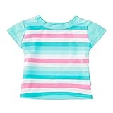iplay アイプレイ　スイムスーツ　Classic Cap Sleeve Rashguard Shirt　【 760153-634-43 】 (サイズ：12m カラー： Aqua Stripe） [
