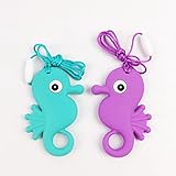 = [マミマミホーム]シリコン タツノオトシゴ ソフト 握りやすい 2枚セット