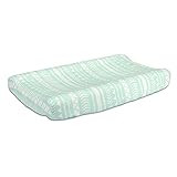 Mint Green Tribal Print 100% Cotton Changing Pad Cover by The Peanut Shell by The Peanut Shell