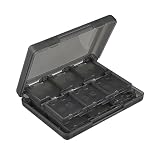 3DS ソフトカード 24枚収納可能 大容量 収納ケース 携帯型ケース 持ち運び メモリーカード タッチペン ゲームカード 3DSソフト (ブラック)