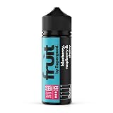 SuperGood FruitSeries VAPE 電子タバコ リキッド ニコチンなし ショートフィルボトル (120mlボトルにリキッドが100ml, ブルーベリー ラズベリー チェリー)