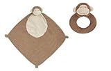 Super Soft Security Blanket with Matching Rattle Baby Gift Set : Brown Monkey by Angel Dear