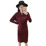 マタニティ ワンピース セーター 授乳口 ロング 産前産後 秋冬 プルオーバー 大サイズ 暖かい