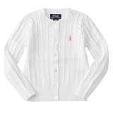 Polo Ralph Lauren/ポロ ラルフ ローレン　Cable-knit Cotton cardigan　ケーブルニット カーディガン　【311543047008】　（サイズ：3T、カラー：W